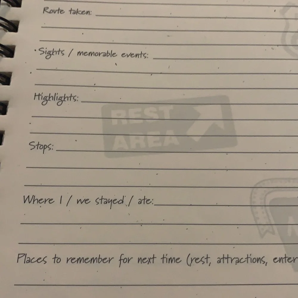 Write it down journal Adventures Road trip journal spiral-bound new w/o tags - Picture 7 of 13